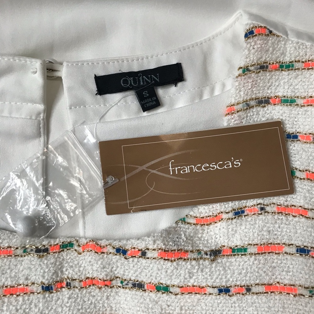 Francesca’s Quinn Size Small Ivory Shift Dress - Picture 8 of 9